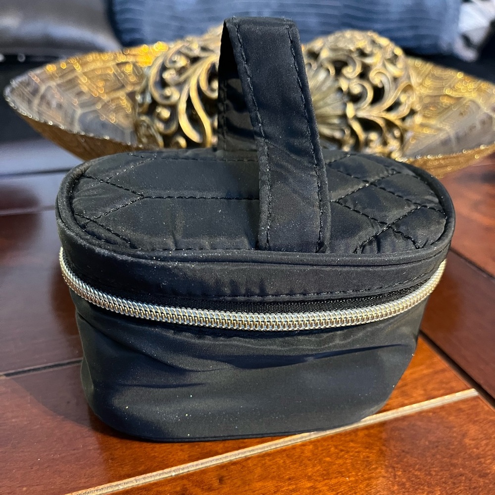 Aimee Kestenburg Black Quilted Cosmetic Bag
